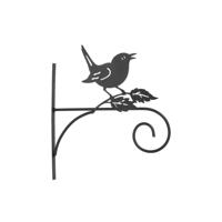 Wandhaak vogel zwart 27,5x1,5x31cm - thumbnail