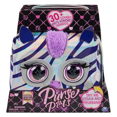 Purse Pets Metallic Mood interactieve tas Rebel Stripez Zebra