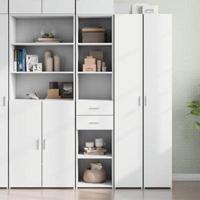 Hoge kast 40x42,5x185 cm bewerkt hout wit
