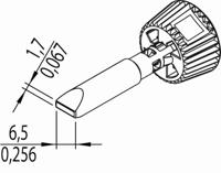 Ersa 0142CDLF65/SB Soldeerpunt Beitelvorm Grootte soldeerpunt 6.50 mm Inhoud: 1 stuk(s) - thumbnail