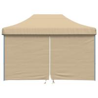 Partytent inklapbaar pop-up met 4 zijwanden beige - thumbnail