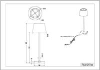 Trio Oplaadbare tafellampSanchez wit - R54126131 - thumbnail