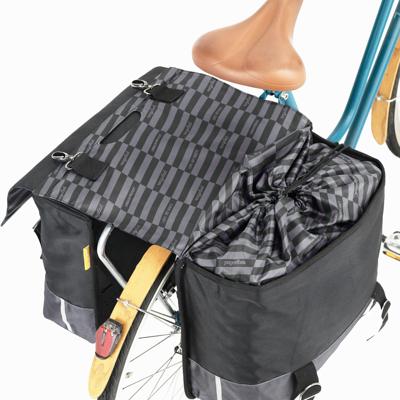 UrbanProof Urban proof dubbele fietstas 55l zwart/grijs - gerecycled rpet