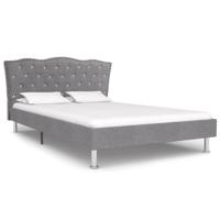 vidaXL Bedframe stof lichtgrijs 120x190 cm - thumbnail