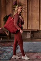 Pip Studio Tote Bag Velvet Quiltey Days Rood - thumbnail