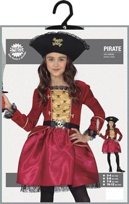 Piratenpak Meisje Rood Grace
