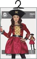 Piratenpak Meisje Rood Grace - thumbnail