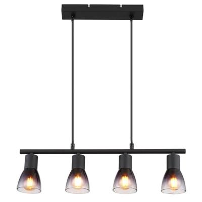Globo Zwarte hanglampSatella 4-lichts - 54312-4H