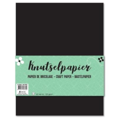 Knutselpapier A4 zwart 120g 60 vellen