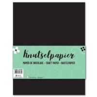Knutselpapier A4 zwart 120g 60 vellen - thumbnail