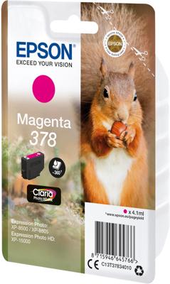 Epson Squirrel Singlepack Magenta 378 Claria Photo HD Ink