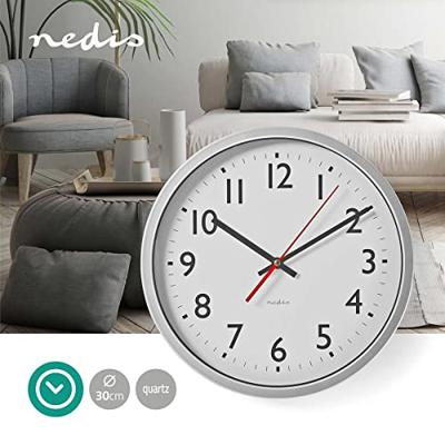 Nedis clwa110wt wandklok 30 cm wit