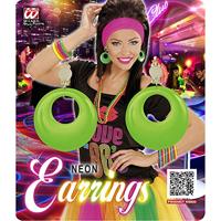 Oorringen neon groen - thumbnail