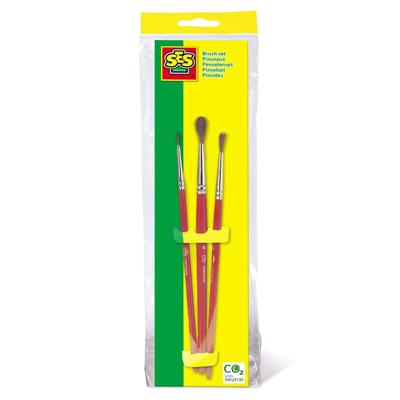 Ses penselenset, 3 stuks