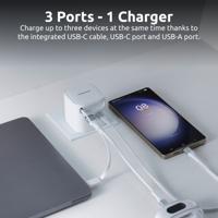 Intenso Intenso Power Adapter W65ACIC GaN white USB-oplader 65 W 1x USB-C Wit Thuis - thumbnail