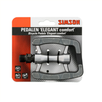 Simson Pedalen set elegant comfort 9/16 inch grijs/zwart - thumbnail