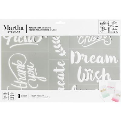 Martha Stewart • zelfklevende stencil zinnen x1