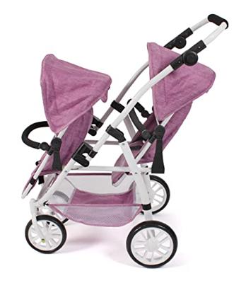 Tweeling Poppenwagen Vario - Pink Jeans