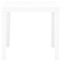 VidaXL Tuintafel 78x78x72 cm kunststof wit - thumbnail
