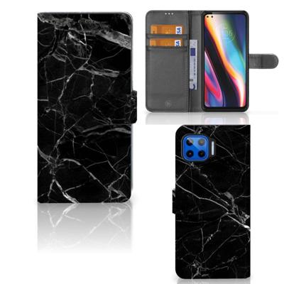 Motorola Moto G 5G Plus | Bookcase | Marmer Zwart - Origineel Cadeau Vader Motorola Moto G 5G Plus | Bookcase | Marmer Zwart - Origineel Cadeau Vader