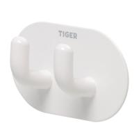 Handdoekhaak Tiger Rondo Double 2 Haken Wit - thumbnail