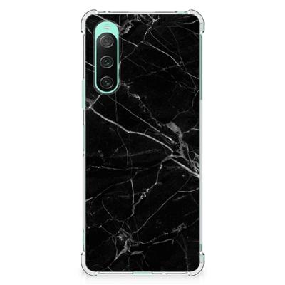 Sony Xperia 10 V Anti-Shock Hoesje Marmer Zwart - Origineel Cadeau Vader Sony Xperia 10 V Anti-Shock Hoesje Marmer Zwart - Origineel Cadeau Vader