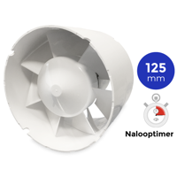 TUBO 125 inschuif-buisventilator - in kanaal Ø125mm - met timer - thumbnail