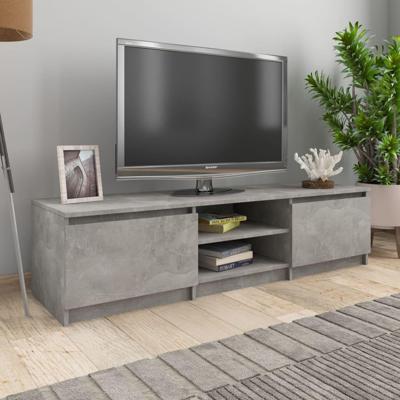 Tv-meubel 140x40x35,5 cm bewerkt hout betongrijs