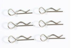 FTX - Body clips middel, zilver - 6pcs (FTX6550)