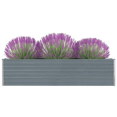 VidaXL Plantenbak verhoogd 320x40x77 cm gegalvaniseerd staal grijs VidaXL Plantenbak verhoogd 320x40x77 cm gegalvaniseerd staal grijs
