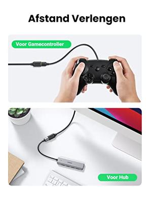 UGREEN USB-kabel USB 3.2 Gen1 (USB 3.0 / USB 3.1 Gen1) USB-A stekker, USB-A bus 1 m Zwart 10368 - thumbnail