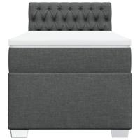 Boxspring met matras stof donkergrijs 90x190 cm - thumbnail