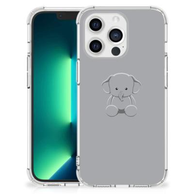 iPhone 13 Pro Max Stevig | Bumper Hoesje | Grijs Baby Olifant