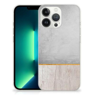 iPhone 13 Pro Max | Bumper Hoesje | Wood Concrete
