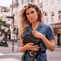 Dames leren handtas - zwart quilted - MŌSZ Naomi - thumbnail