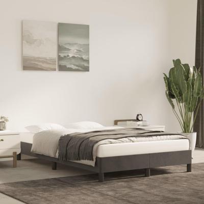 Bedframe zonder matras 120x200 cm fluweel donkergrijs