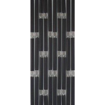 Vliegengordijn Hulzen Verspringen Zwart - 100cm x 240cm