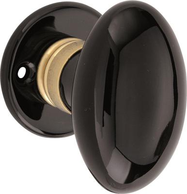 Knopg. porselein Evelyne MGO/zwart Knopg. porselein Evelyne MGO/zwart