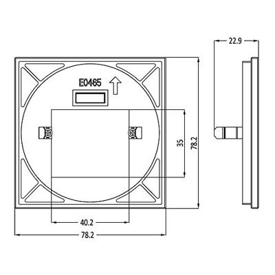 Deko Light Abdeckung milchig eckig für Alwaid 930480 Afdekking Wit (RAL 9016)