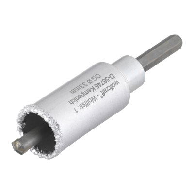 Wolfcraft Boorkroon | HM | Met schacht en boor | Ø33mm | 1 stuk - 3893000 Wolfcraft Boorkroon | HM | Met schacht en boor | Ø33mm | 1 stuk - 3893000