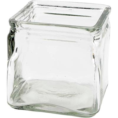Creativ Company Vierkant glas, h: 10 cm, afm 10x10 cm, 12 stuk/ 1 doos