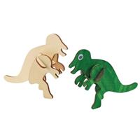 Colorations Bouwpakketje houten 3d dinosaurus, set van 4 - thumbnail