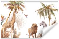 Fotobehang - Safari dieren, premium print, inclusief behanglijm - thumbnail