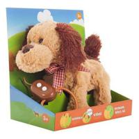 Knuffelhond Bruin 22 cm - thumbnail