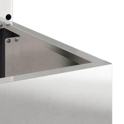 VidaXL Tuin privacy screen bloemen zilver 32 x 140 cm roestvrij staal