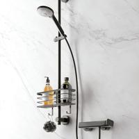 Metaltex doucherek 29x11x15 cm zwart/metaal - thumbnail