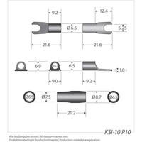 Sinuslive KSI 10 Vorkkabelschoen 10 mm² Schachtdiameter=5 mm Deels geïsoleerd Zwart, Rood 10 stuk(s) - thumbnail
