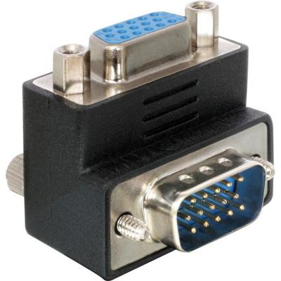 Delock 65171 VGA Adapter [1x D-sub stekker 15-polig - 1x D-sub bus 15-polig] Zwart