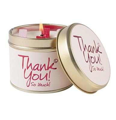 Lily Flame Geurkaars in blik thank you
