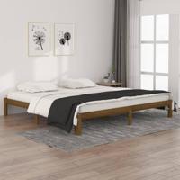 Bedframe massief grenenhout honingbruin 200x200 cm - thumbnail